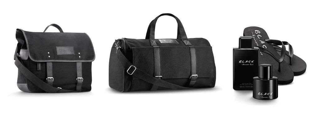 BLACK | design of seasonal GWPs - canvas/PVC messenger bag, canvas/PVC duffle bag, flip-flops