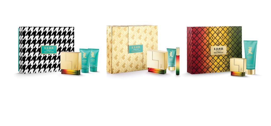L.A.M.B. | design of all seasonal set boxes - paper wrap lids, matte / gloss spot varnish, embossing, hotstamp, gate fold constructions
